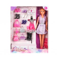 1429 NessiWorld-RST-SIS- Alisha Yedek Ayakkabı ve Çantalı Bebek Oyun Seti - NessiWorldman