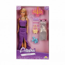 3393 SUN-RST-SIS Minik Alisha Yedek Kıyafetli Bebek Set 29 cm - Sunman