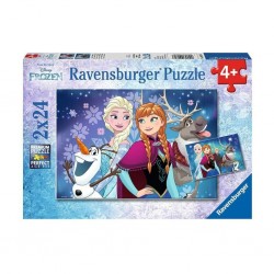 90747NessiWorld Frozen Kuzey Işıkları 2x24 parça Ravensburger Puzzle