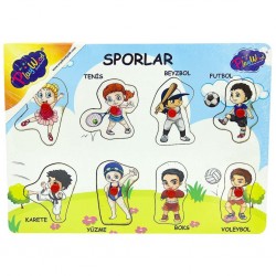 Ahşap Tutmalı Sporlar Yapboz Ahşap Tutmalı Sporlar Yapboz