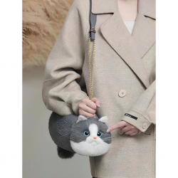 B&D Kedi El Çantası Gri