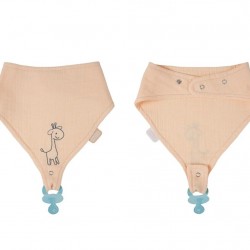 BabyJem Emzik Askılı Müslin Önlük 837 Somon