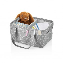BabyJem Katlamalı Anne & Bebek Organizer 795 Gri Çiçek