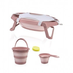 BabyJem Katlanır Banyo 5'Li Küvet Seti 596 Somon