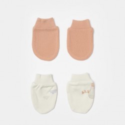 Bibaby Biorganic Teach Me 2'Li Bebe Eldiven 72240 Red