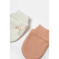 Bibaby Biorganic Teach Me 2'Li Bebe Eldiven 72240 Red