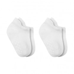 Bistyle 2'Li Sneakers Kaymaz Basic Penye Çorap BS20103 Beyaz Beyaz