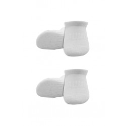 Bistyle 2'Li Sneakers Kaymaz Basic Penye Çorap BS20103 Beyaz Beyaz