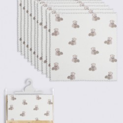 Bistyle Bear 20x20 10'Lu Penye Mendil 90162 Ekru