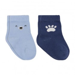 Bistyle Bear Penye Soket Çorap 2'Li BS10116 Mavi