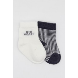 Bistyle Big Heart Penye Soket Çorap 2'Li BS10117 Antrasit