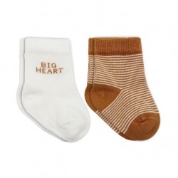 Bistyle Big Heart Penye Soket Çorap 2'Li BS10117 Hardal