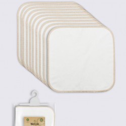 Bistyle Organik 28x28 10'Lu Penye Mendil 90101 Ekru