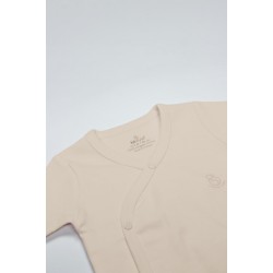 Bistyle Organik Natural Basic Style Kruvaze Yarım Kol Body BS17101 Bej