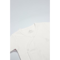 Bistyle Organik Natural Basic Style Kruvaze Yarım Kol Body BS17101 Ekru