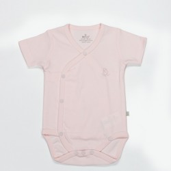 Organik Natural Basic Style Kruvaze Yarım Kol Body BS17101 Pembe