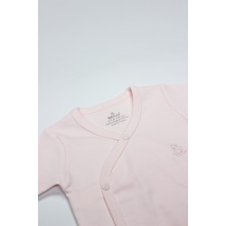 Organik Natural Basic Style Kruvaze Yarım Kol Body BS17101 Pembe