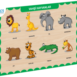 CAAHS-3213 CA GAMES AHŞAP VAHŞİ HAYVANLAR BUL-TAK