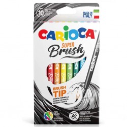Carioca Keçeli Boya Süper Brush Fırça Uçlu 10'lu 42937 Carioca Keçeli Boya Süper Brush Fırça Uçlu 10'lu 42937