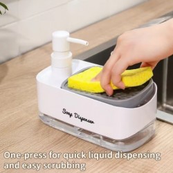 Çift Hazneli Sıvı Sabunluk ve Süngerlik Hazneli