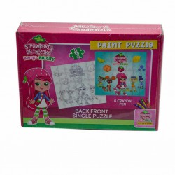 CK7880 Çilek Kız  Boyamalı  Puzzle -Utku CK7880 Çilek Kız  Boyamalı  Puzzle -Utku