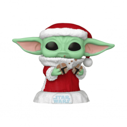 Funko POP  Holiday Grogu with Christmas Cookie