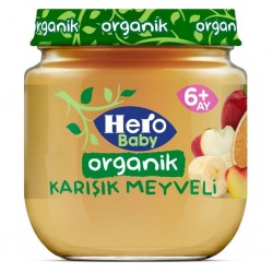 Hero Baby Organik Karışık Meyveli Püresi Kavanoz Mama 120 Gr