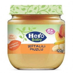 Hero Baby Şeftalili Muzlu Kavanoz Mama 120 Gr