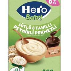 Hero Baby Sütlü 8 Tahıllı Peynirli Pekmezli Kaşık Mama 200 Gr