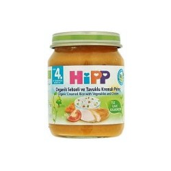 p Organik Sebze ve Tavuklu Kremalı Pirinç 125 Gr