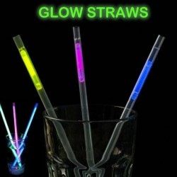 Karanlıkta Parlayan Glow  Fosforlu Pipet 3 Renk 3 Adet