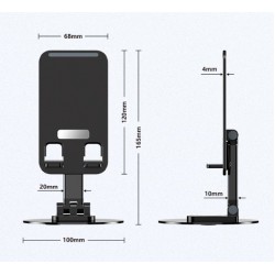 Katlanabilir Telefon Tutucu Stand Yuvarlak Tabanlı CM-074