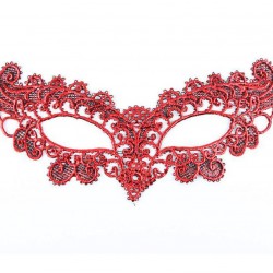 Kırmızı Dantel Masquerade Maskesi 6 No