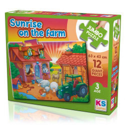 NessiWorld NessiWorldrise On The Farm 12 Parça Puzzle