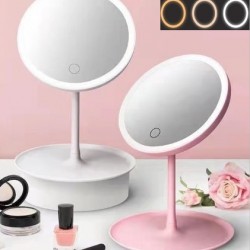 Led Işıklı Dokunmatik Makyaj Aynası 3 Kademeli Işık Ayarlı