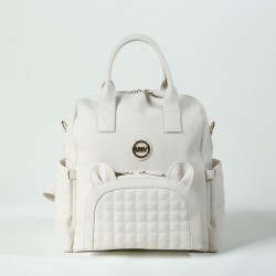 M&Y Kitty Deri Anne Bebek Bakım Sırt Çantası 7271 Krem