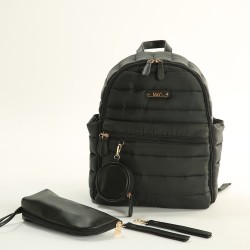 Puff Anne Bebek Bakım Sırt Çantası 7335 Siyah