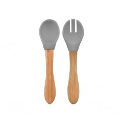 Mama Kaşığı ve Çatal Seti Powder Grey