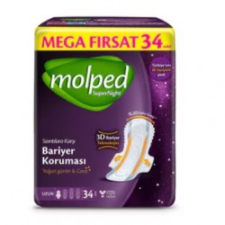 Molped SüperNight Uzun Ped Mega 34 Adet