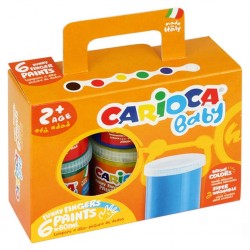 Carioca Yıkanabilir Parmak Boyası 6 Renk Carioca Yıkanabilir Parmak Boyası 6 Renk