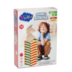 ONY-358	Ahşap 100 Parça Sihirli Bloklar ONY-358	Ahşap 100 Parça Sihirli Bloklar