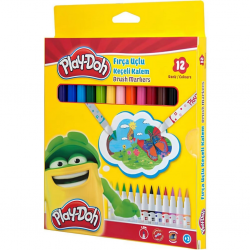 Play-Doh Fırça Uçlu Keçeli Kalem 12'li