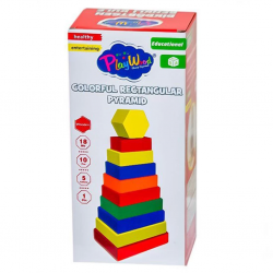 Playwood Ahşap Dikdörtgen Renkli Kule Playwood Ahşap Dikdörtgen Renkli Kule