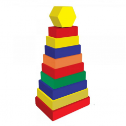 Playwood Ahşap Dikdörtgen Renkli Kule Playwood Ahşap Dikdörtgen Renkli Kule