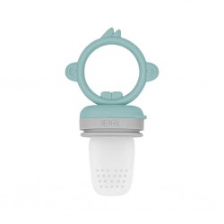 Silikon Püre Meyve Sebze Emziği Aqua Green / Powder Grey