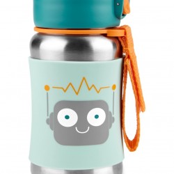 Skip Hop Pipetli Paslanmaz Çelik Suluk 350 ml Robot