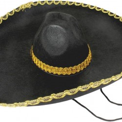 Sombrero Meksika Şapkası Mariachi Altın Şeritli Yetişkin Boy