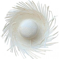 Tropikal Parti Beyaz Hasır Hawaii Şapkası 13x36 cm