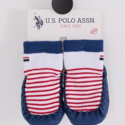 U.S. Polo Assn Çarık Çorap USB2600 Beyaz-Lacivert