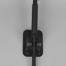 Yapışkanlı Duş Başlığı Tutucu Ayarlı Askılı Siyah